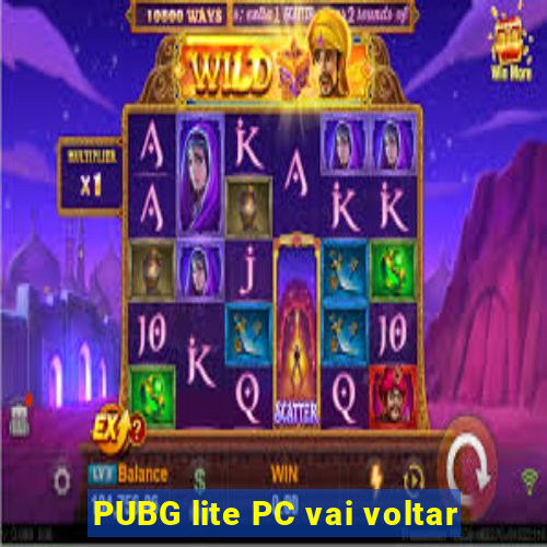 PUBG lite PC vai voltar